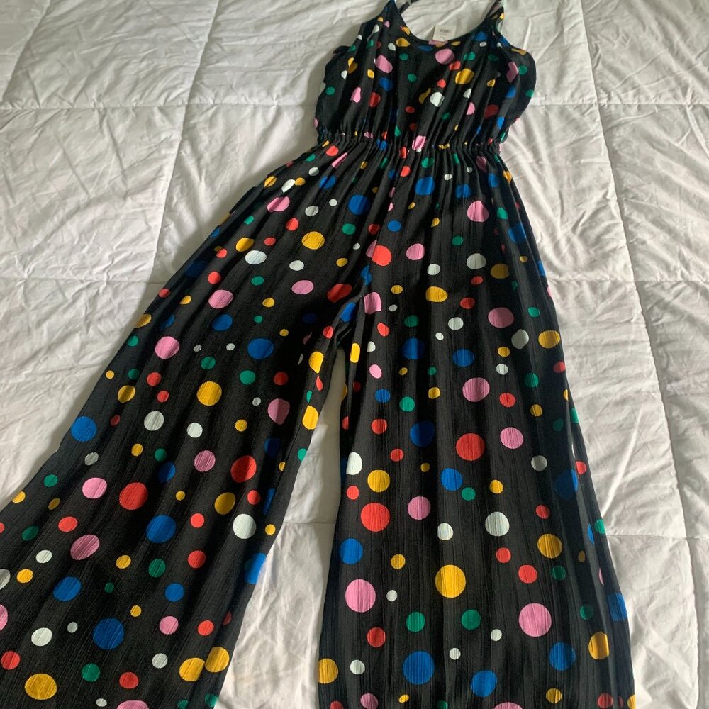 Fresha Cropped Wide Legged Polka Dot Jumpsuit NWT - Small